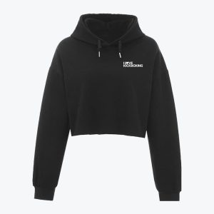 Cropped Hoodie - No Days Off - Black