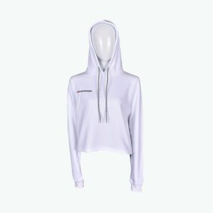 Blood, Sweat, and Kicks Cropped Hoodie - White