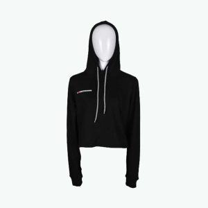 Blood, Sweat, and Kicks Cropped Hoodie - Black