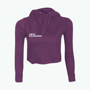 Cropped Hoodie (Rib Crop) - Neutral Purple