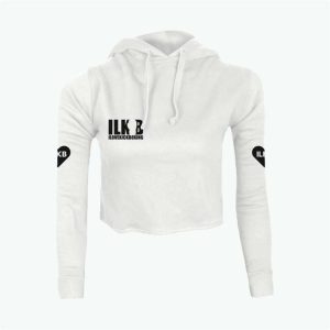 Cropped Hoodie (Rib Crop) - White