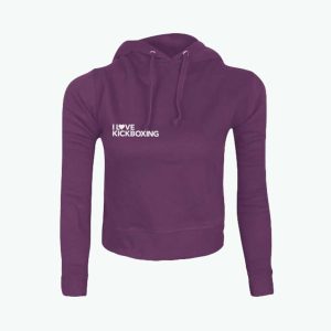 Cropped Hoodie (With Hem) - Neutral Purple