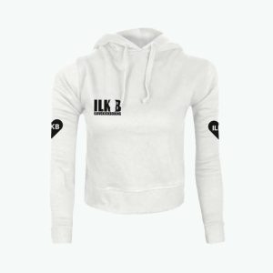 Cropped Hoodie (With Hem) - White