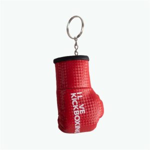 Keychain - Carbon Punch - Matte Red (Text Logo)