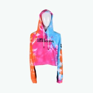 Main Stack Tie Dye Cropped Hoodie