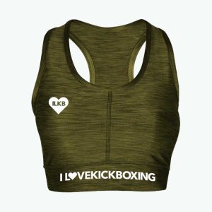 Sports Bra - Textured Military Green