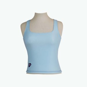 Square Neck Tank- Soft Blue