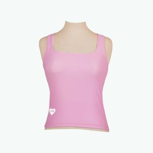 Square Neck Tank- Soft Pink